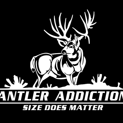 antler addiction deer hunter die cut decal