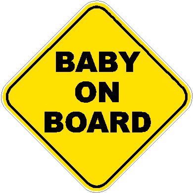 Baby On Board Warning Car Window Decal