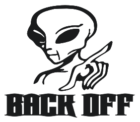 Back Off Car Decal 05
