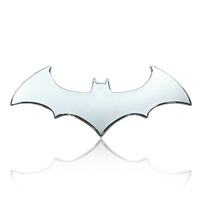 Bat Shape Chrome Emblem