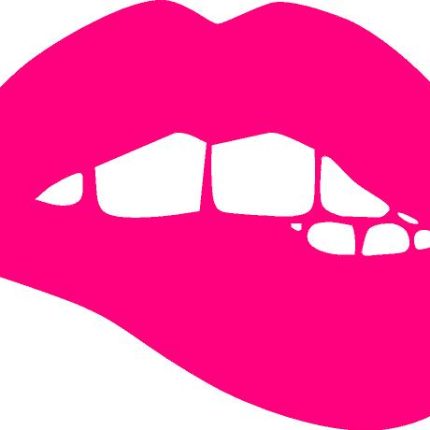 biting lips die cut decal for girls