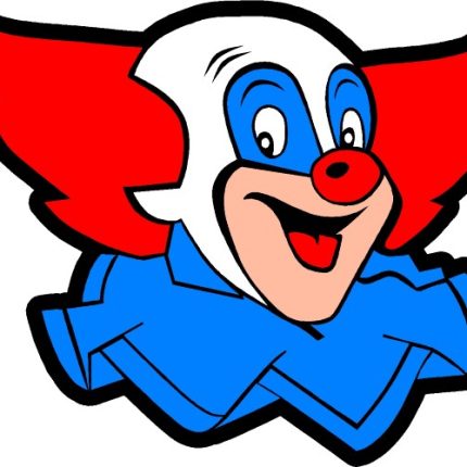 bozo the clown color sticker