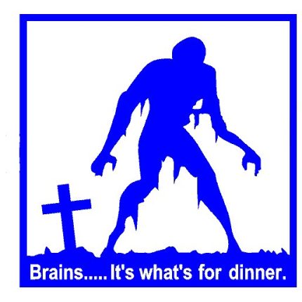 Brains For Dinner sticker