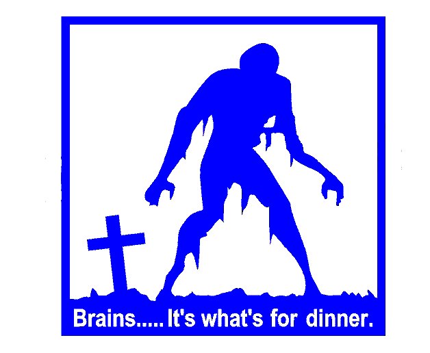 Brains For Dinner sticker