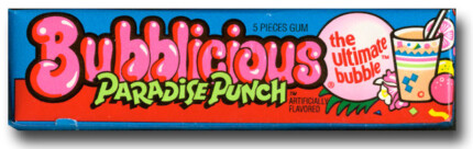 Bubblicious paradise Punch Bubble Gum Sticker