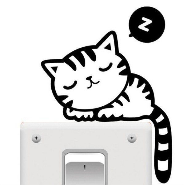 Cat Funny Cute Switch Vinyl Stickers