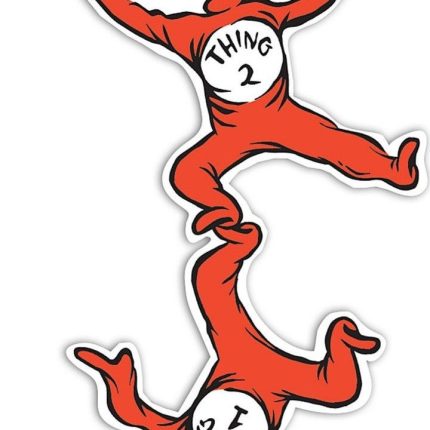 cat in the hat THING 1 and THING 2 sticker