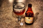 Chimay Glass and Bottle Shot