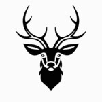 deer head design die cut deer hunting sticker 2