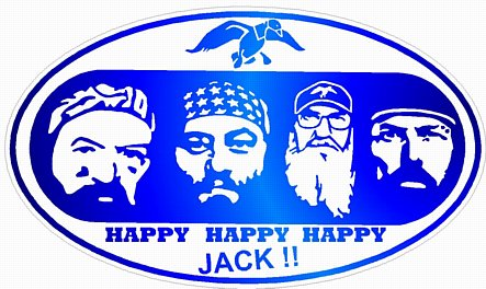 Duck Dynasty Color Oval Sticker BLUE