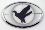 Duck Hunting 3D Oval Emblem Domed Sticker