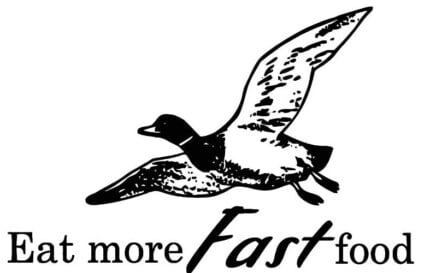 Eat More Fast Food Duck Vinyl Die Cut Decal Sticker