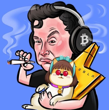 ELON DOGE BLUNT AND BOOZE STICKER