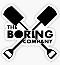 elon the boring company B&W sticker 66