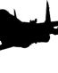 Fighter Jet Bomb Silhouette Sticker