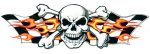 Flaming Skull Decal Sticker 3