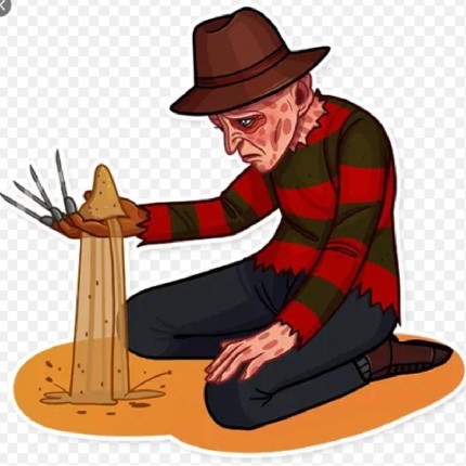 FREDDY KRUGER SAD COLOR STICKER