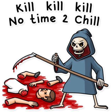 friendly death_grim reaper sticker 36