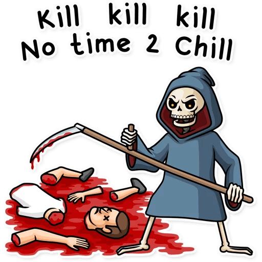 friendly death_grim reaper sticker 36