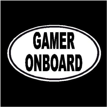 Gamer Onboard Oval Decal