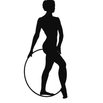 Gymnast-Hoop-Wall or Window Decal