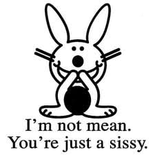 Happy Bunny Sissy Decal Sticker