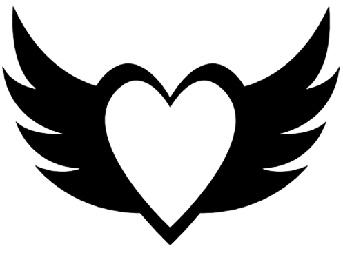 Heart with Wings Diecut Vinyl Decal