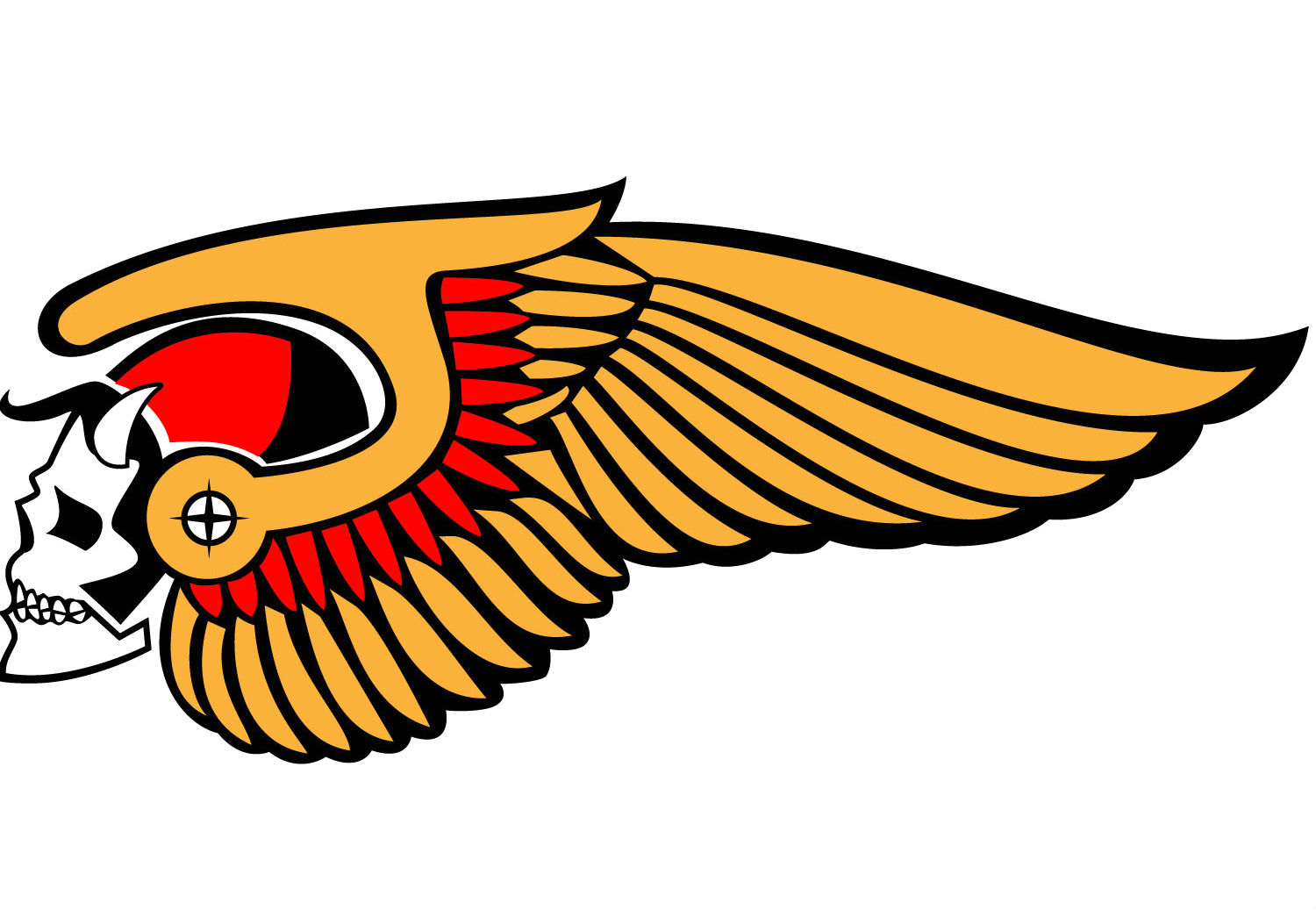 Hells angels  LEFT funny color auto sticker