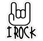 I rock guy sticker