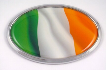 Ireland Oval  Flag 3D Chrome Emblem