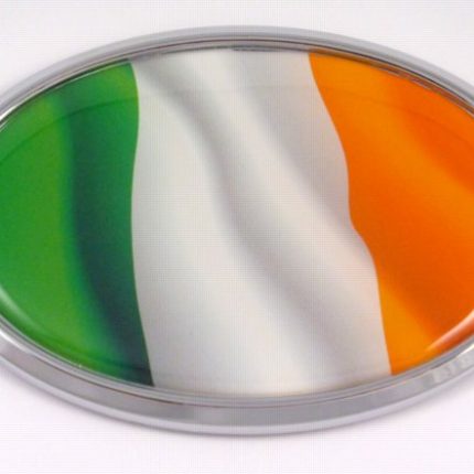 Ireland Oval  Flag 3D Chrome Emblem