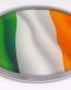 Ireland Oval  Flag 3D Chrome Emblem