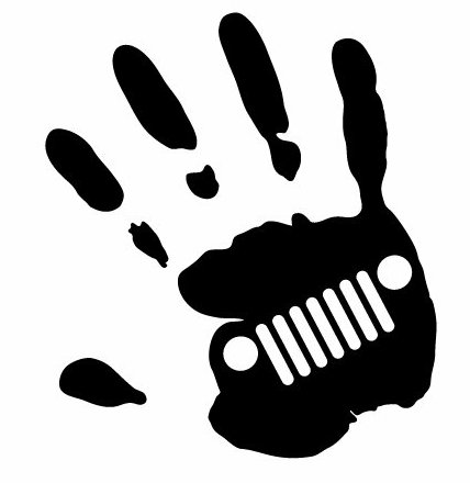 JEEP HAND PRINT AUTO DECAL