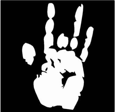 Jerry Garcia Handprint Grateful Dead Band Sticker