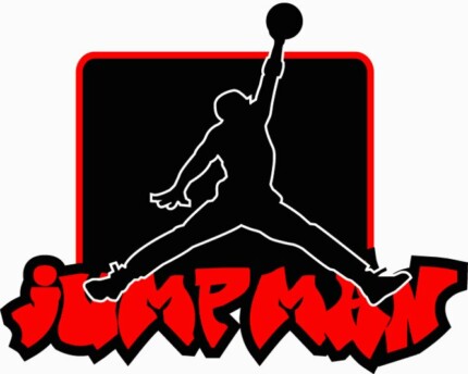 JumpMan Logo with Text Sticker