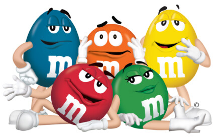M&M Candy Characters Sticker