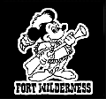 Mickey Fort Wilderness B&W Sticker