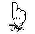 Mickeys Dope Hand Sticker 3