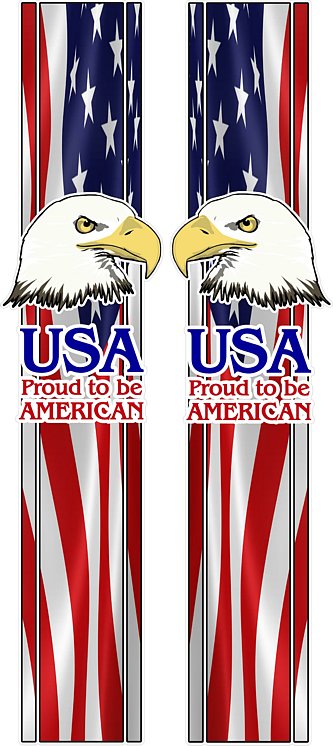 MILITARY USA FLAG eagle head COMBO KIT