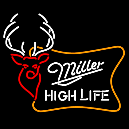 Miller-Lite-High-Life-Neon-BEER Sign Sticker