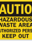 No Unauthorized Person Caution Sign