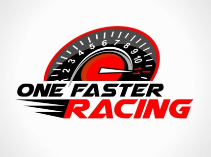 ONE FASTER RACING LOGO AUTO STICKER