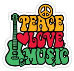 peace love music sticker