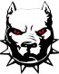 Pitbull with Red Eyes Sticker