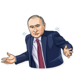 president vladimir putin political sticker 24