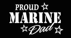 PROUD Military Stickers MARINE DAD