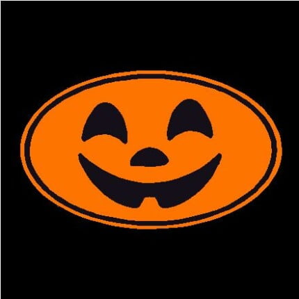 Pumpkin Oval Decal