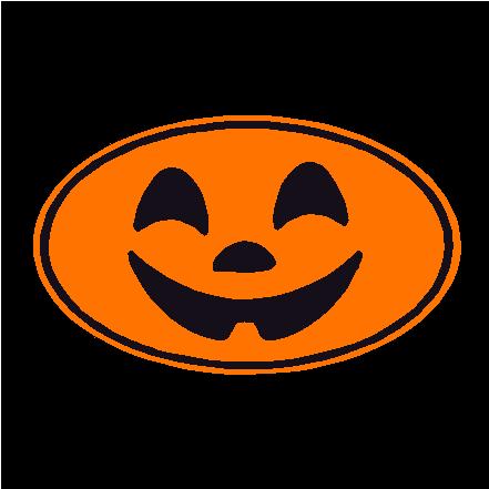 Pumpkin Oval Decal