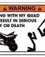 Quad Funny Warning Stickers Set