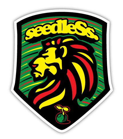 rasta lion seedless logo sticker